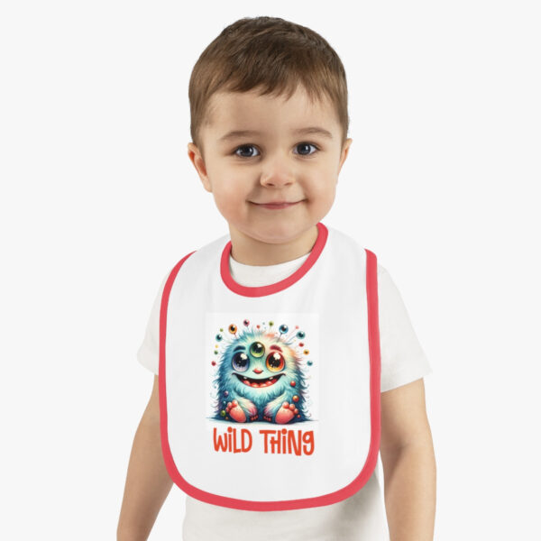 Wild Thing Jersey Baby Bib: Keep Mealtime Fun & Mess-Free!
