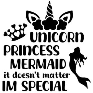 "Unicorn Mermaid Princess Decal: Show Your Unique Spirit!"