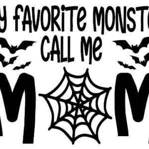 "Mom's Monsters Decal Sticker: Proudly Display Your Favorite Ghouls!"