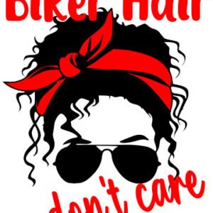 "Biker Hair Don’t Care Decal Sticker – Ride with Attitude!"