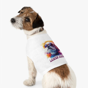 "Charming Canine Tank: Ladies' Man Dog Shirt"
