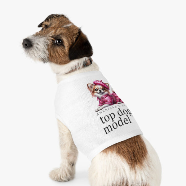"Next Top Dog Model: Stylish Tank Top for Trendy Pups"