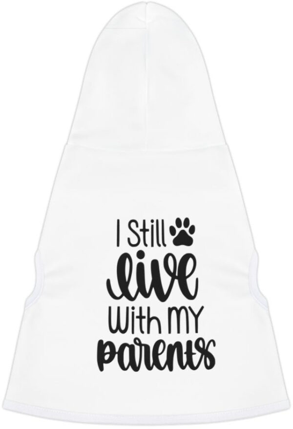 "Cozy Dog Hoodie: 'I Live with My Mom' Statement Apparel"