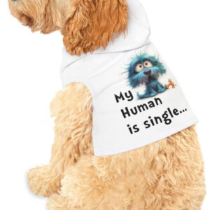 Discover the perfect blend of humor and style with our 'My Human is Single' dog hoodie. Ideal for playful pups and single owners!