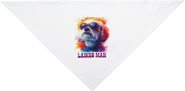 "Charming Canine Bandana: The Ultimate 'Ladies Man' Accessory"