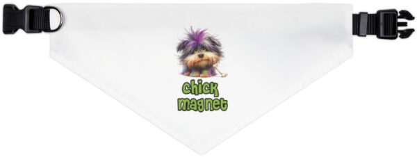 "Chick Magnet Dog Bandana Collar: Turn Heads with Style!"