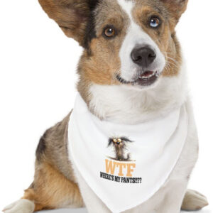 "Where's My Pants? Dog Bandana Collar - Fun & Stylish Pet Accessory"
