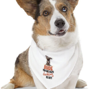 "Funny 'Your Wife Keeps Looking' Dog Bandana Collar"