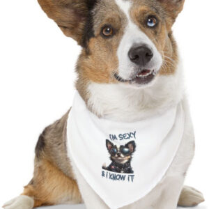 "Stylish Dog Bandana Collar - 'I'm Sexy and I Know It'"