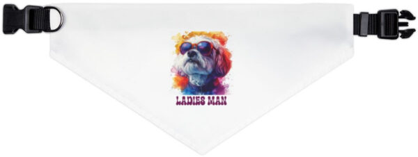 "Charming Pup Bandana Collar: 'Ladies Man' Style for Stylish Dogs"