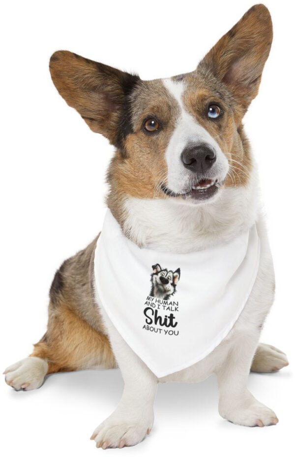 "Dog Bandana Collar: 'My Human & I Talk Sh*t About You'"