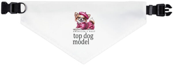 "Next Top Dog Model: Stylish Bandana Collar for Trendy Pups"