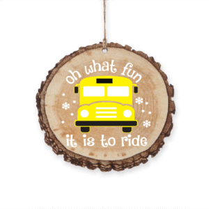 School Bus Driver Christmas Ornament - 'Oh What Fun It Is to Ride' Holiday Decor