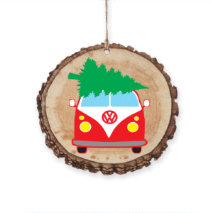 Vintage VW Wagon Christmas Ornament - Classic Holiday Decor for Car Lovers