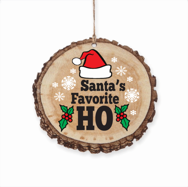 Santa's Favorite Ho Christmas Ornament - Fun & Whimsical Holiday Decoration