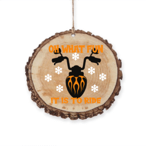 Harley Davidson Motorcycle Christmas Ornament - 'Oh What Fun It Is to Ride' Holiday Decor
