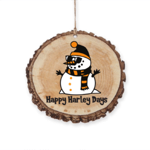 Happy Harley Days Snowman Christmas Ornament - Festive Motorcycle-themed Holiday Decor