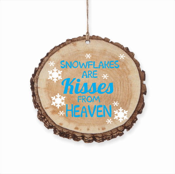 Snowflakes Are Kisses from Heaven Christmas Ornament - Cherished Holiday Decor for a Touch of Magic