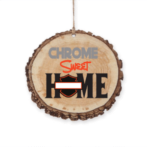 Chrome Sweet Home Christmas Ornament - Elegant Metallic Holiday Decor for Your Tree