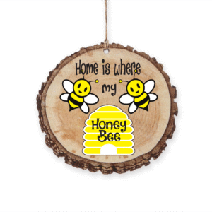 Home is Where My Honey Bee Christmas Ornament – Cute Honey Bee Holiday Decor for a Sweet Home