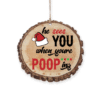 Funny 'He Sees You When You're Pooping' Christmas Ornament – Humorous Holiday Decor for Tree or Gift