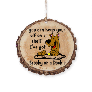 Scooby on a Doobie Christmas Ornament - Fun Retro Holiday Decor for Scooby-Doo Fans