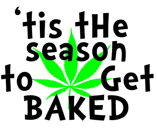 Unique 'Tis the Season to Get Baked Marijuana Christmas Ornament - Perfect Holiday Decor for Cannabis Enthusiasts