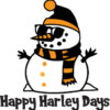 Happy Harley Days Snowman Christmas Ornament - Festive Motorcycle-themed Holiday Decor