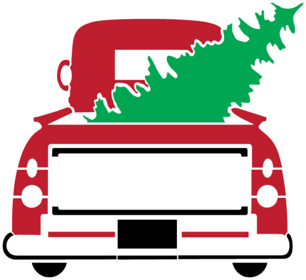Vintage Red Truck Christmas Ornament with Tree - Classic Holiday Decor