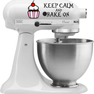 "Kitchen Aide Decal Sticker - Keep Calm & Bake On - Perfect for Bakers & Home Cooks"