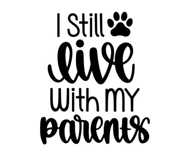 Dog Tank Top - 'I Live with My Mom' - Cute Pet Apparel