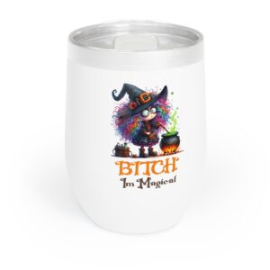 Magical Wine Tumbler for Chill Evenings, Sassy Gift for Witches, Funny Halloween Cup