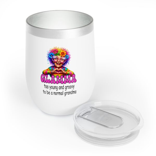 Groovy Grandma Wine Tumbler, Colorful Wine Cup, Funny Gift for Grandma