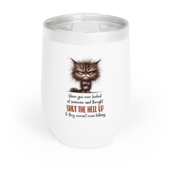 Chill Wine Tumbler with Funny Cat Design - Perfect Gift for Cat Owners