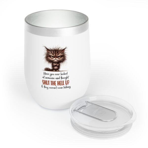 Chill Wine Tumbler with Funny Cat Design - Perfect Gift for Cat Owners