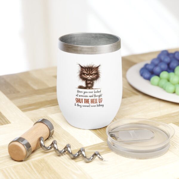 Chill Wine Tumbler with Funny Cat Design - Perfect Gift for Cat Owners