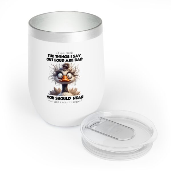 Funny Chill Wine Tumbler, Comical Drinkware for Wine Lovers And Cute Gift for Birthdays