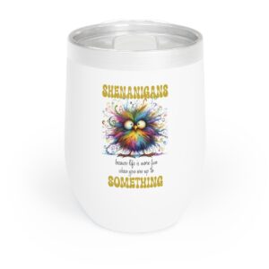 Whimsical Wine Tumbler, Fun Wine Glass for Parties