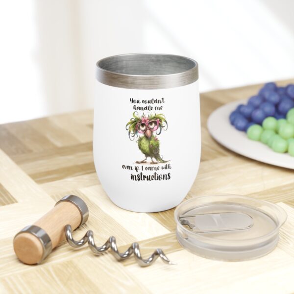 Charming Owl Wine Tumbler - You Couldn't Handle Me Insulated Glass