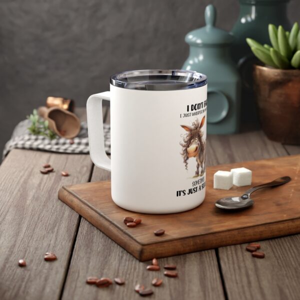 Funny Insulated Coffee Mug - Humor Gift for Coffee Lovers