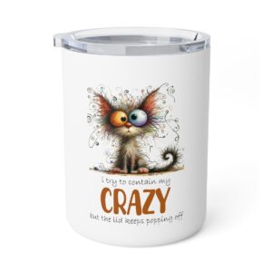 Funny Insulated Coffee Mug And Cat Lover Gift