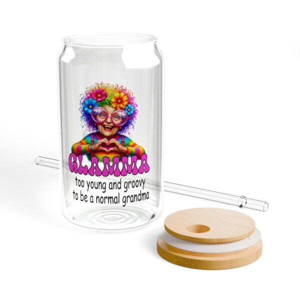 Groovy Grandma Sipper Glass - Colorful Drinkware for Fun Parties