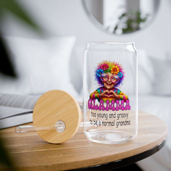 Groovy Grandma Sipper Glass - Colorful Drinkware for Fun Parties
