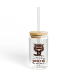 Funny Cat Sipper Glass - Hilarious Animal Mug