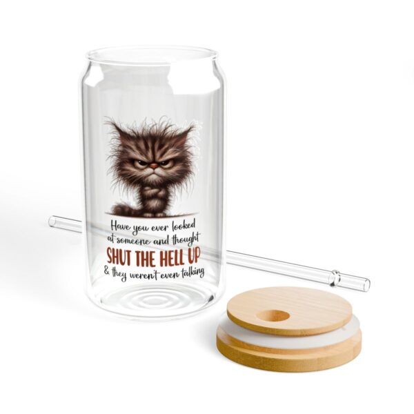 Funny Cat Sipper Glass - Hilarious Animal Mug