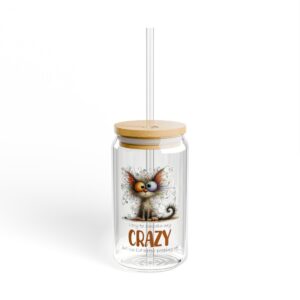 Crazy Cute Sipper Glass Funny Drinkware - Pet Lover Gift