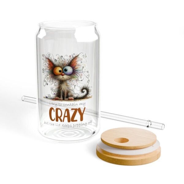 Crazy Cute Sipper Glass Funny Drinkware - Pet Lover Gift