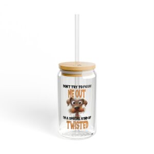 Twisted Sipper Glass - Dog Lover Accessories