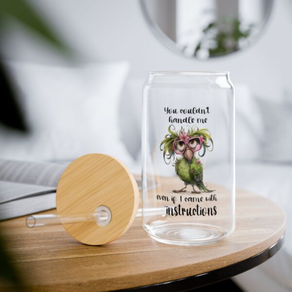 Whimsical Sipper Glass with Straw – Cool Animal Design