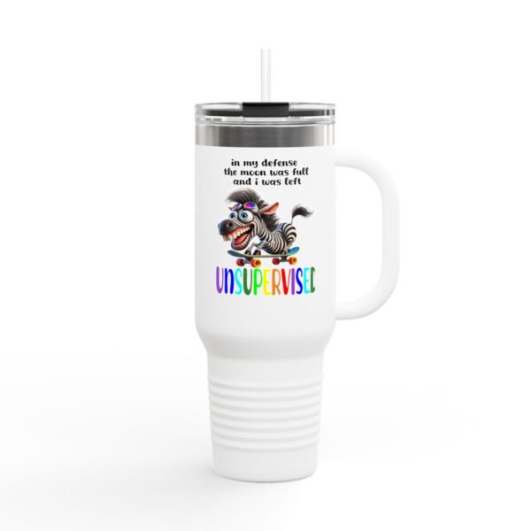 Fun Insulated Travel Mug with Zebra Design - Perfect for Coffee Lovers